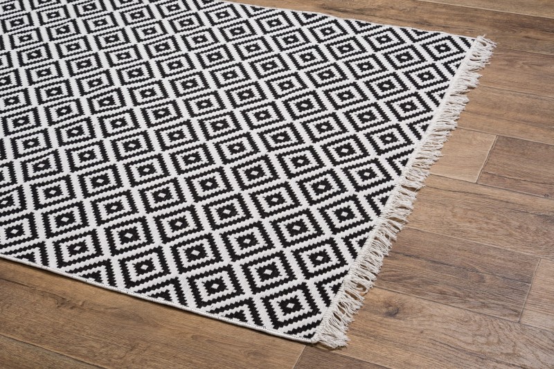 Dywan KILIM GOLD romby biało-czarny _dywanywitek_pl_7