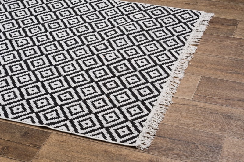 Dywan KILIM GOLD romby biało-czarny _dywanywitek_pl_8