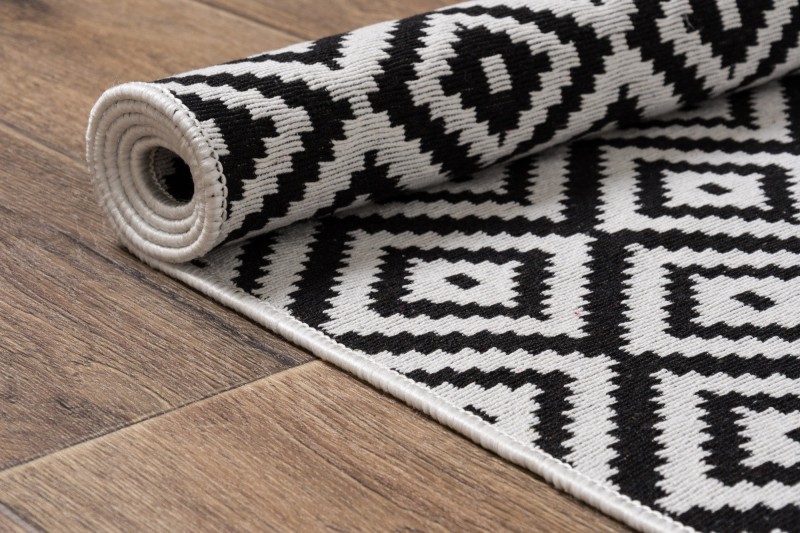 Dywan KILIM GOLD romby biało-czarny _dywanywitek_pl_9