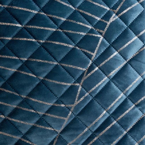 Narzuta pikowana 170x210 cm Musa 2 granatowo-złota pikowanie i wzór