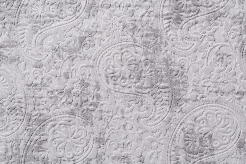 Zbliżenie runa dywanu nowoczesnego Avangarde jasno szarego