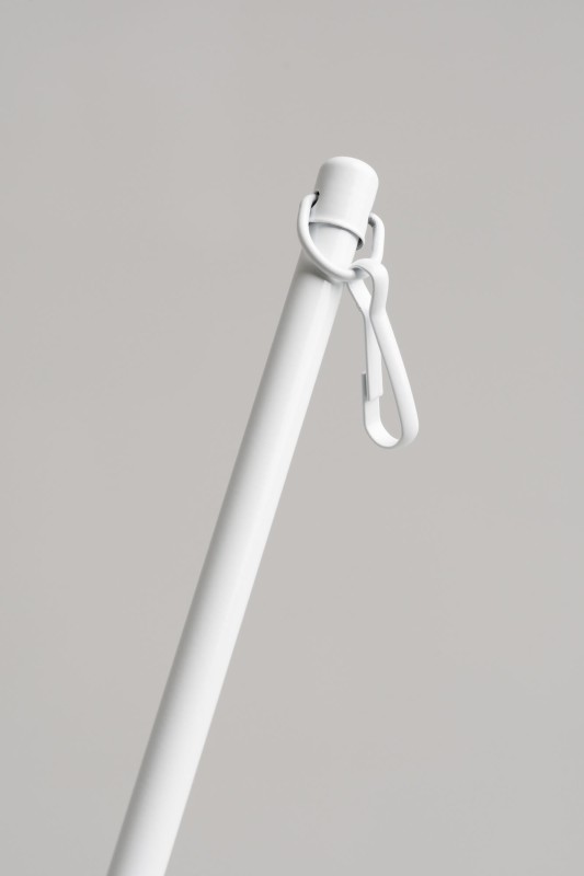 Pręt do przesuwania firan biały 125 cm z metalu