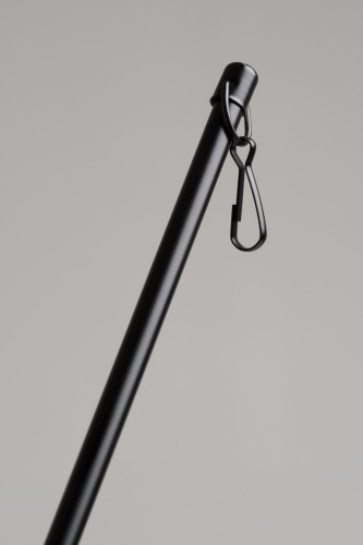 Pręt do przesuwania firan czarny 125 cm z metalu