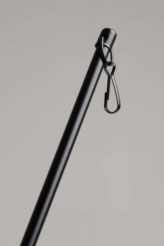 Pręt do przesuwania firan czarny 125 cm z metalu