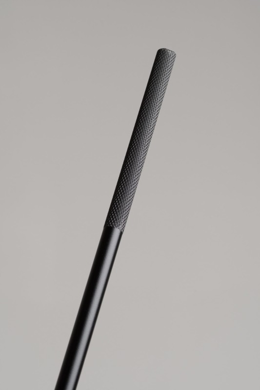 Pręt do przesuwania firan czarny 125 cm z metalu zdj. 2