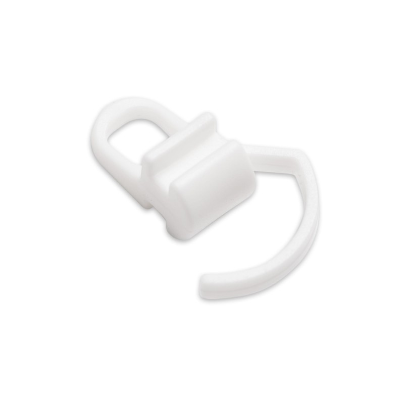 Ślizg do karnisza skośnego z hamulcem biały