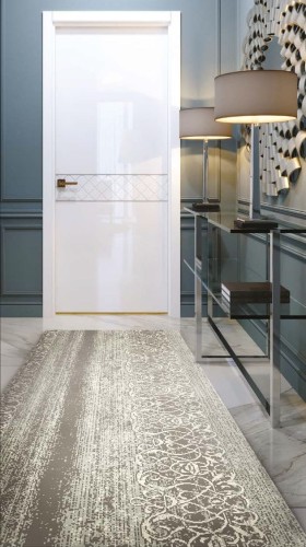 chodnik wełniany na metry Agnella Isfahan M Ladan kolor antracytowy