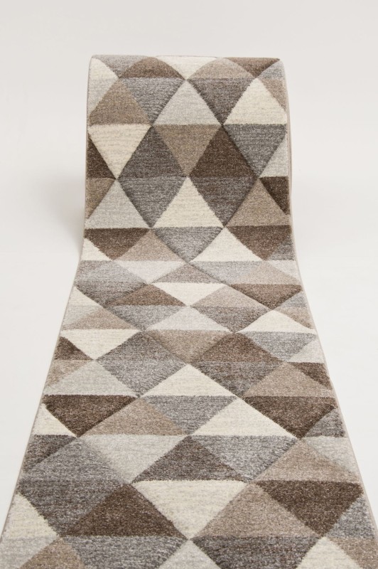 Chodnik Rumba Trójkąty 6067 SZARO-BEŻOWY _dywanywitek_pl_2