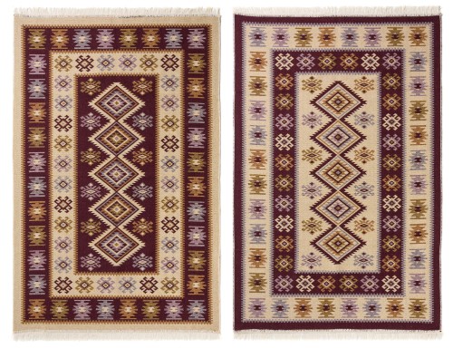 Dywan KILIM romby śliwka dwustronny _dywanywitek_pl_