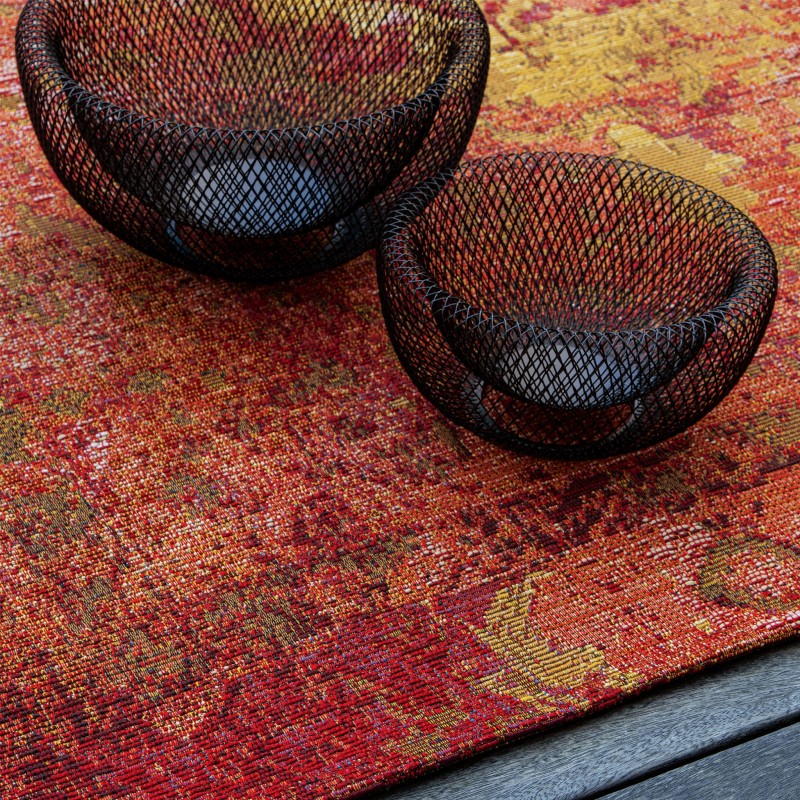 Runo dywanu vintage zewnętrznego Obsession Gobelina GOB643 red