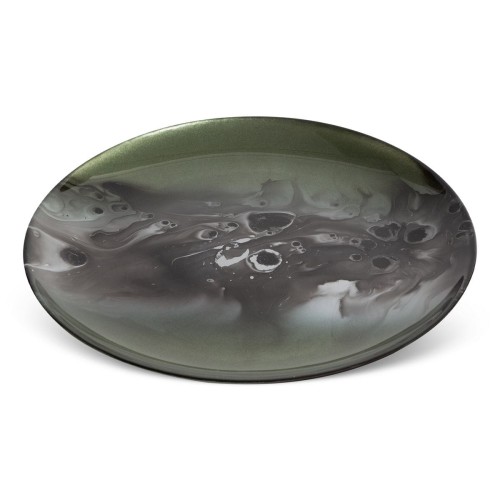 PATERA DEKORACYJNA   SABA 02  27x27x2cm ziel+stal  85276