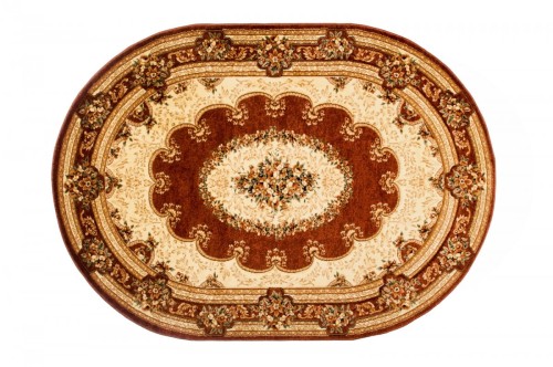 Brązowy dywan klasyczny Yesemek 5889A brown owalny