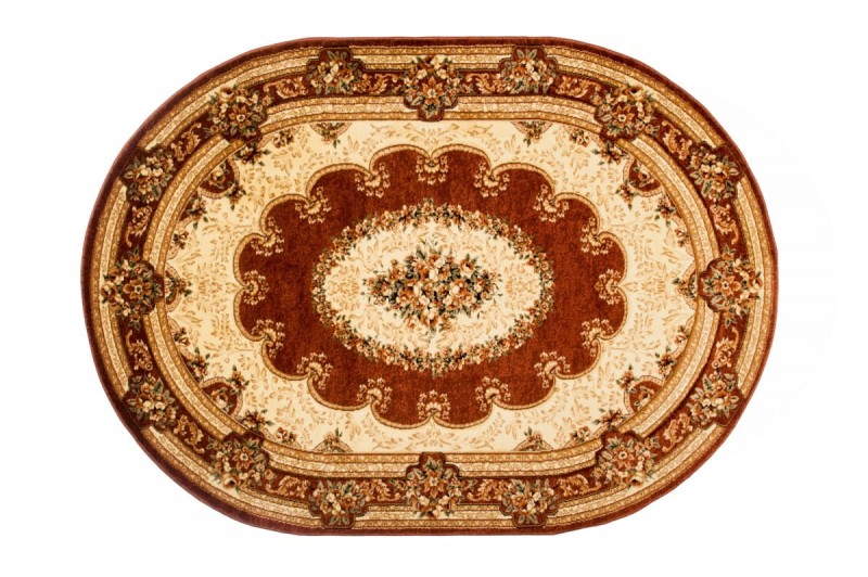 Brązowy dywan klasyczny Yesemek 5889A brown owalny