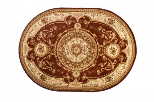 Brązowy dywan klasyczny owalny Yesemek 6548a brown