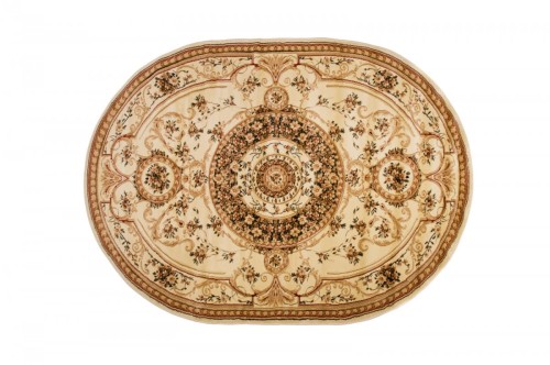Kremowy dywan klasyczny Yesemek 6548A cream owal