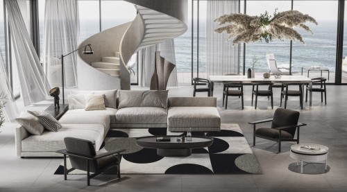 Dywan Carpet Decor Magic Home Art Deco Mono biało-czarny do salonu