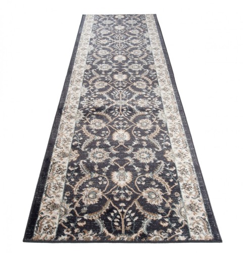 Chodnik tradycyjny Dubai CHU L749B antracytowy - rzut ukośny