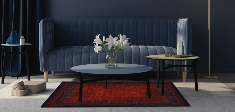 Dywan wełniany Dywilan Superior Nakbar Premium rubin w pokoju