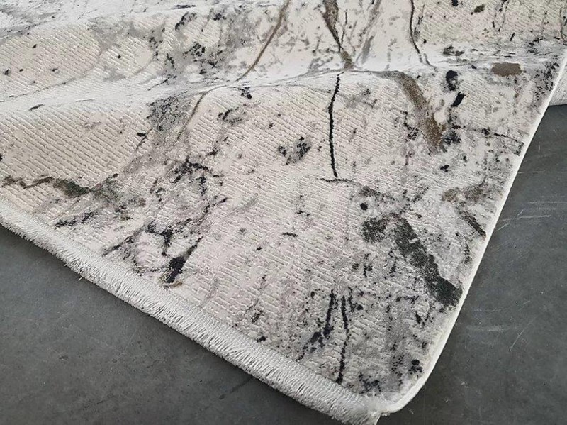 Dywan nowoczesny Creante 19141 szary - róg z frędzlami