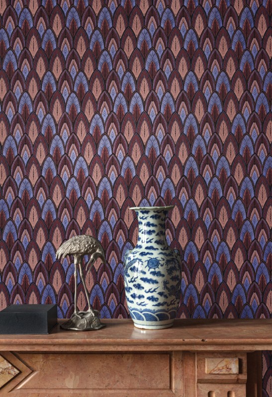 Chińska porcelana na tle tapety Khroma Summer SUM403