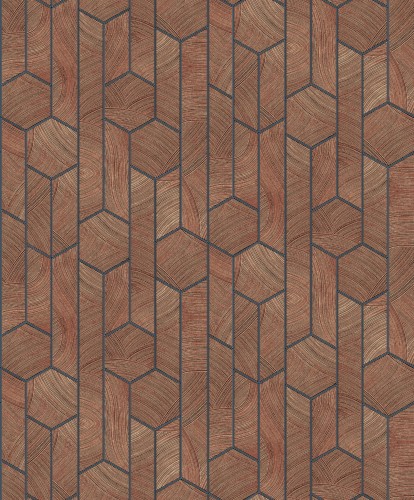 Tapeta geometryczna Khroma Summer SUM106 Kantha Rust