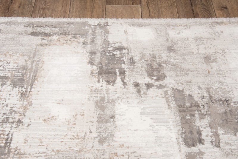 Wzór dywanu nowoczesnego z frędzlami Exclusive 167 brązowo-złotego