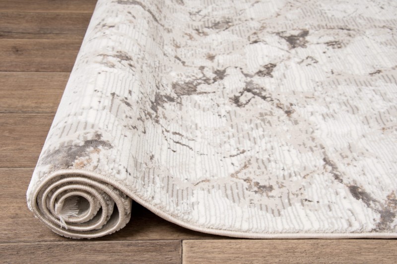 Dywan wzór marmur Exclusive 193 beżowo-złoty zwinięty w rulon