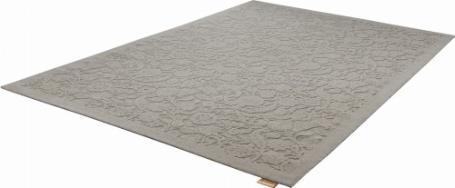 Dywan wełniany Agnella Noble Alulala jasny szary - rzut ukośny