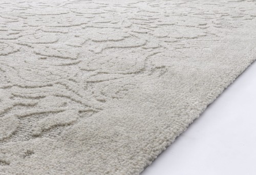 Dywan wełniany Agnella Noble Alulala jasny szary - brzeg