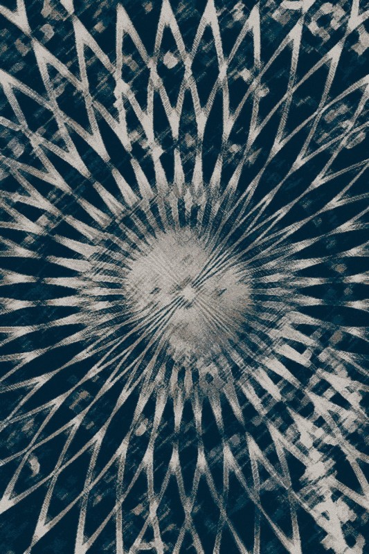 Dywan nowoczesny wełniany Agnella Tempo Domio ciemny niebieski