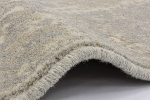Dywan wełniany Agnella Tempo Natural Brooks szary - brzeg