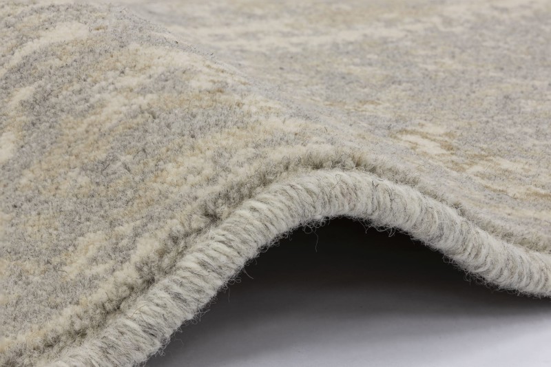 Dywan wełniany Agnella Tempo Natural Brooks szary - brzeg