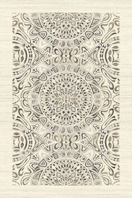 Dywan etno wełniany Agnella Tempo Natural Tula jasny szary