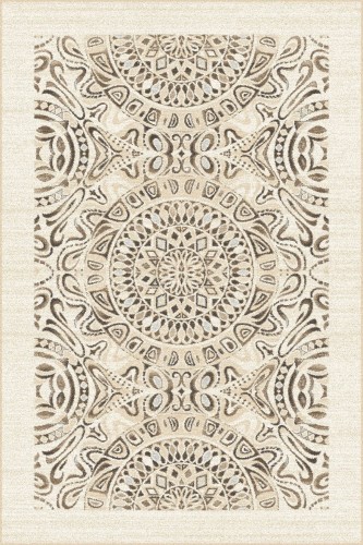 Dywan etno wełniany Agnella Tempo Natural Tula krem