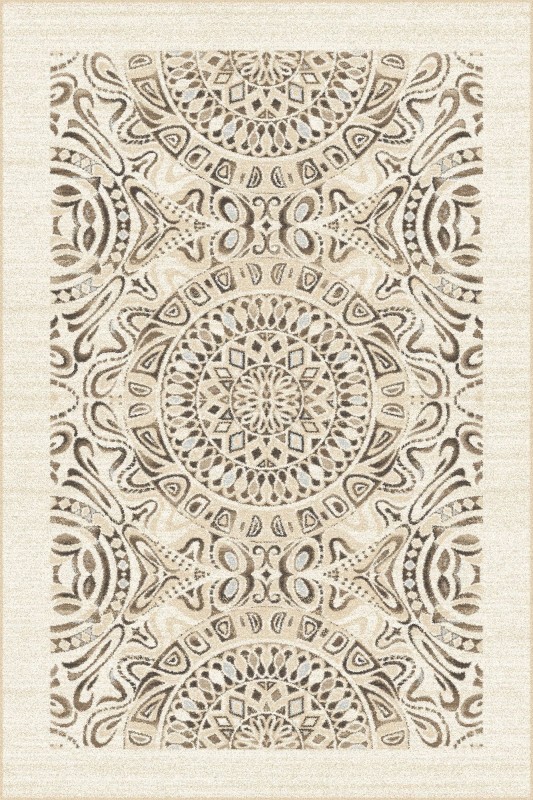 Dywan etno wełniany Agnella Tempo Natural Tula krem