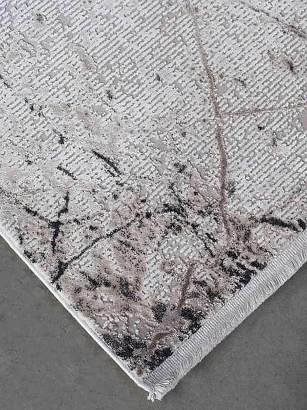 Dywan nowoczesny Creante 19141 beżowy - róg z frędzlami