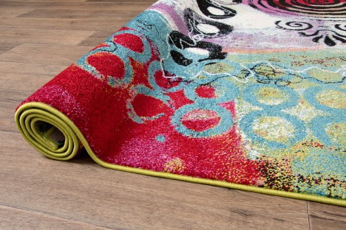 Dywan abstrakcyjny Folklore J361A zwinięty w rulon