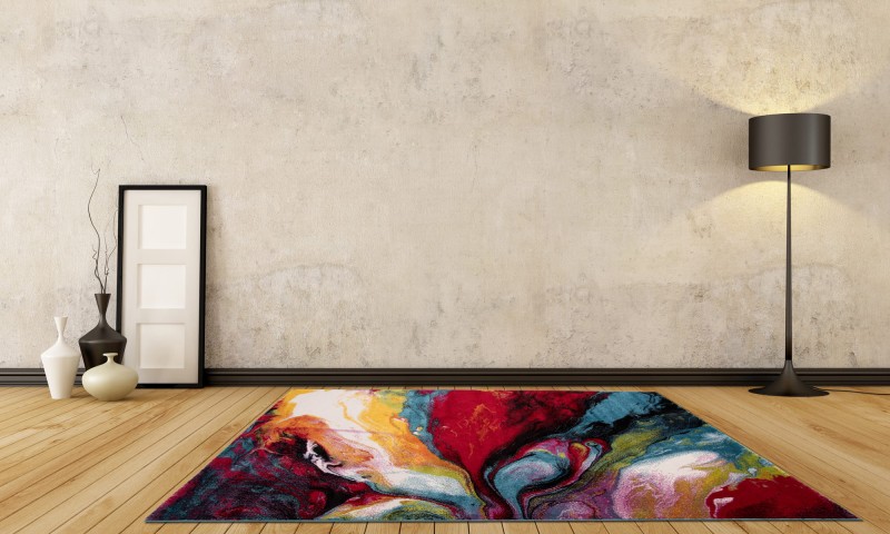 Dywan abstrakcyjny Folklore J388A we wnętrzu