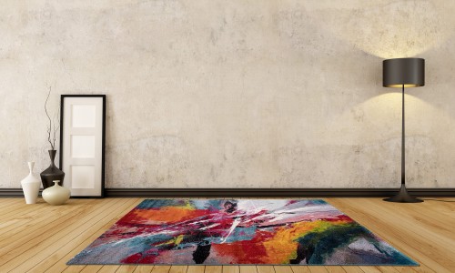 Dywan abstrakcyjny Folklore J559A we wnętrzu