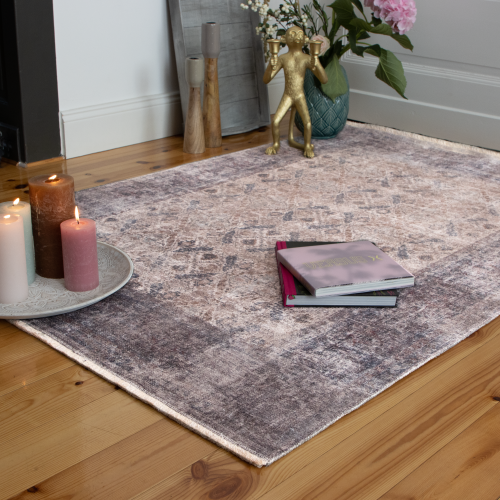 Dywan vintage zewnętrzny Obsession Maurea mae780 sand w pokoju