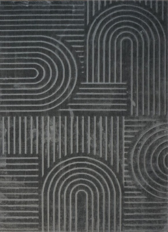 Dywan Art Deco Zen Garden 2405 ciemno szary