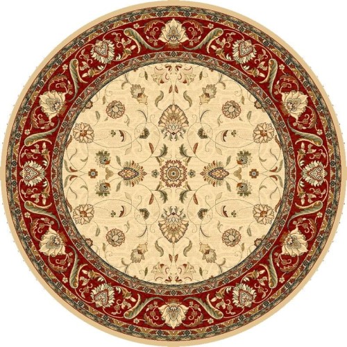 Dywan wełniany okrągły Dywilan Omega Aries jasny rubin