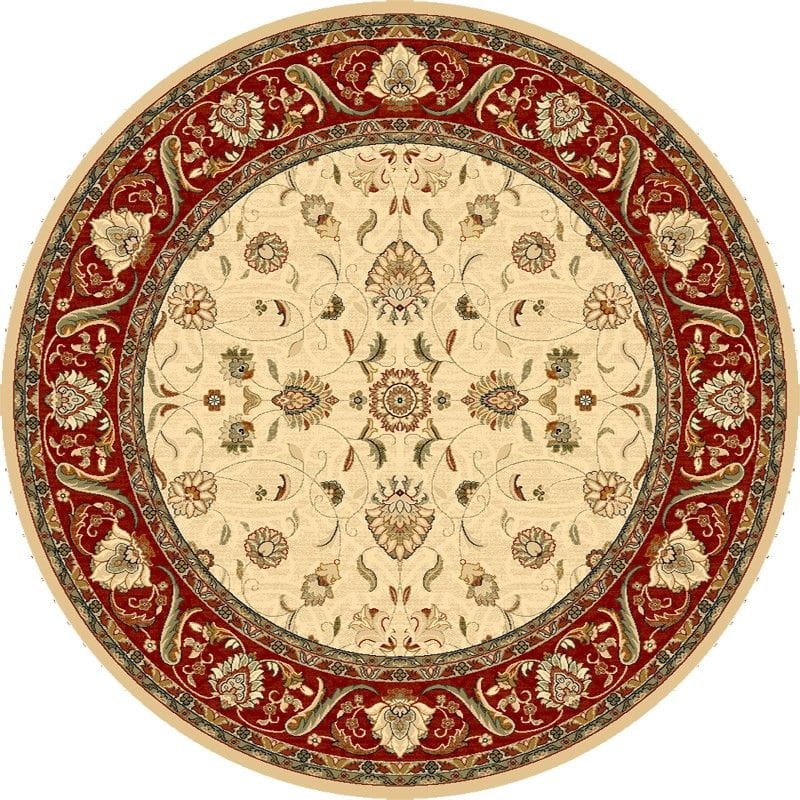 Dywan wełniany okrągły Dywilan Omega Aries jasny rubin