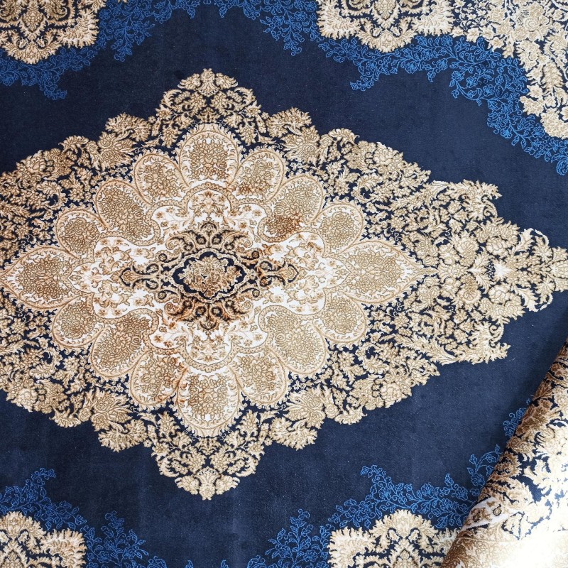 Dywan ekskluzywny QUM Silk 02 granatowy _dywanywitek_pl_9