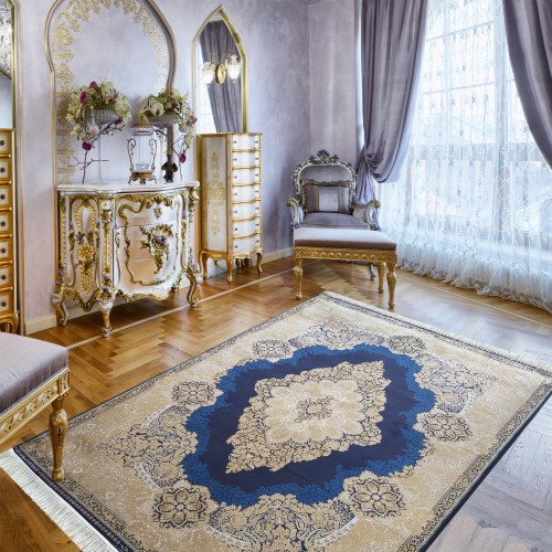 Dywan ekskluzywny QUM Silk 02 granatowy _dywanywitek_pl_2