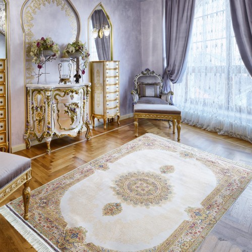 Dywan ekskluzywny QUM Silk 03 kremowy _dywanywitek_pl_2