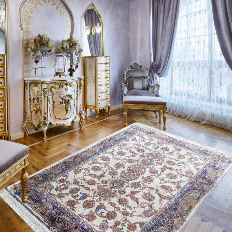Dywan ekskluzywny QUM Silk 08 kremowy _dywanywitek_pl_2