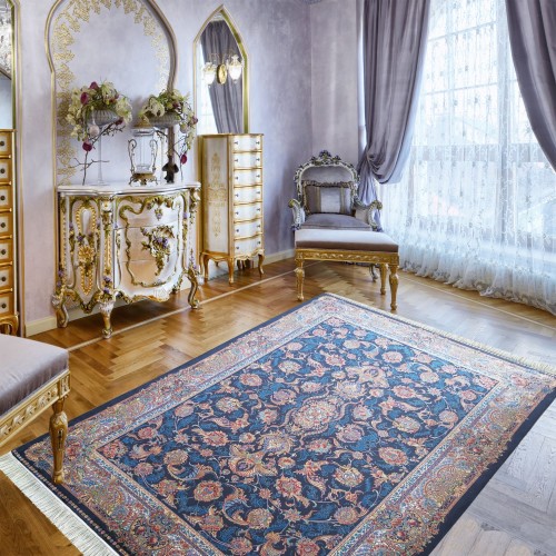 Dywan ekskluzywny QUM Silk 08 granatowy _dywanywitek_pl_2