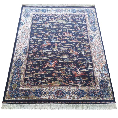 Dywan ekskluzywny QUM Silk 10 granatowy _dywanywitek_pl_3