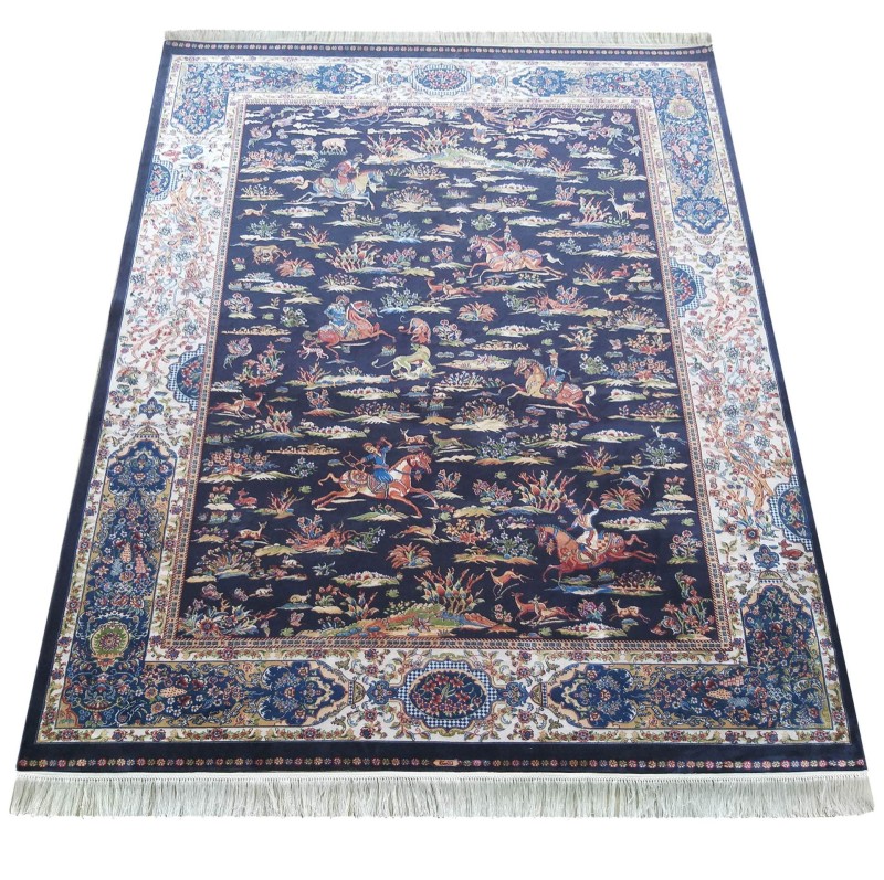 Dywan ekskluzywny QUM Silk 10 granatowy _dywanywitek_pl_3